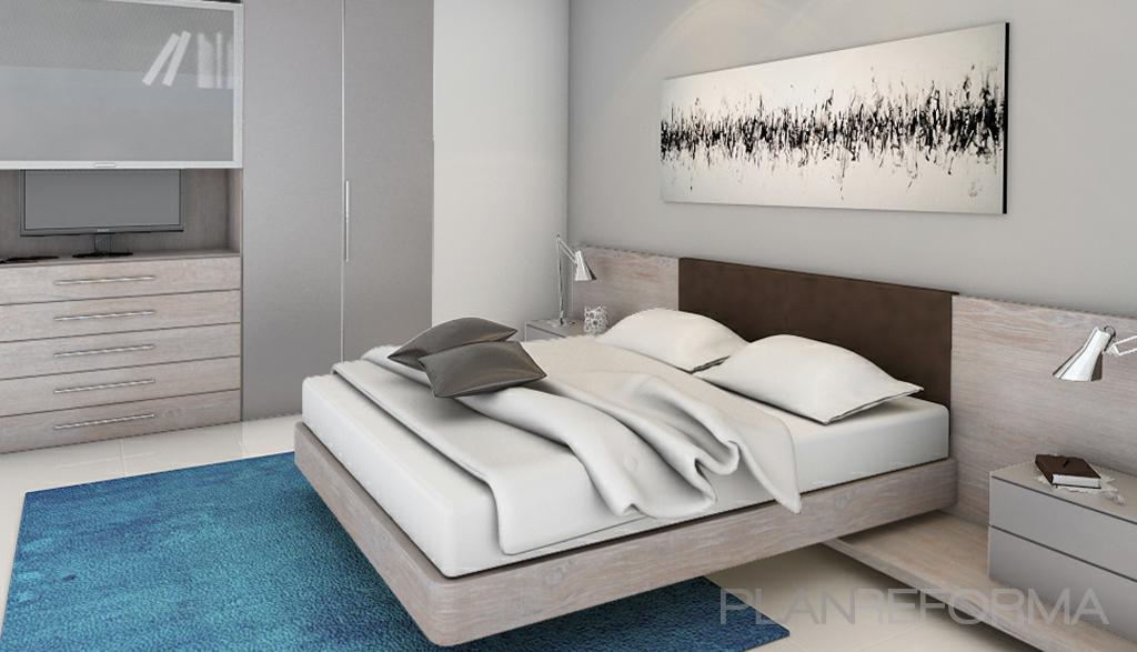 Dormitorio, Vestidor, Loft Estilo moderno Color azul, marron, beige  diseñado por Laura Muñoz Sánchez | Interiorista 