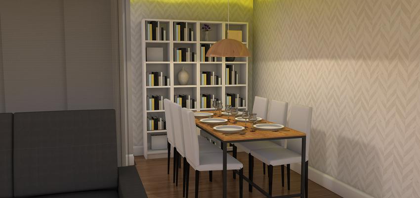 Comedor, Salon Estilo moderno Color ocre, gris, gris  diseñado por Laura Muñoz Sánchez | Interiorista 