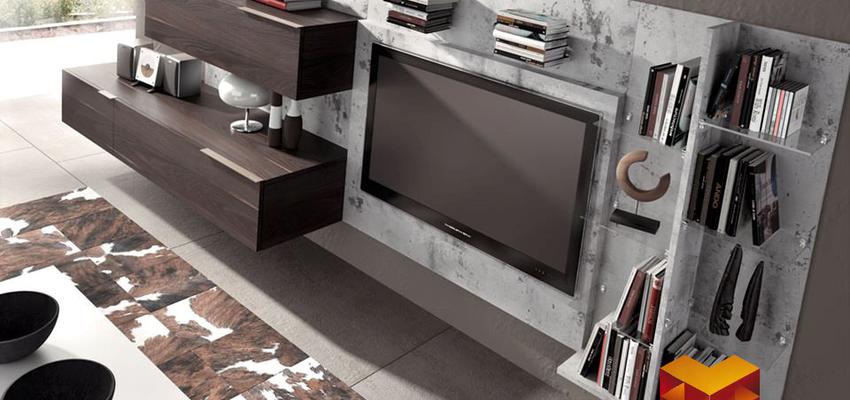 Comedor, Sala de la TV, Salon Estilo moderno Color marron  diseñado por Muebles Las Palmas Gran Canaria | Gremio | Copyright Muebles Las Palmas