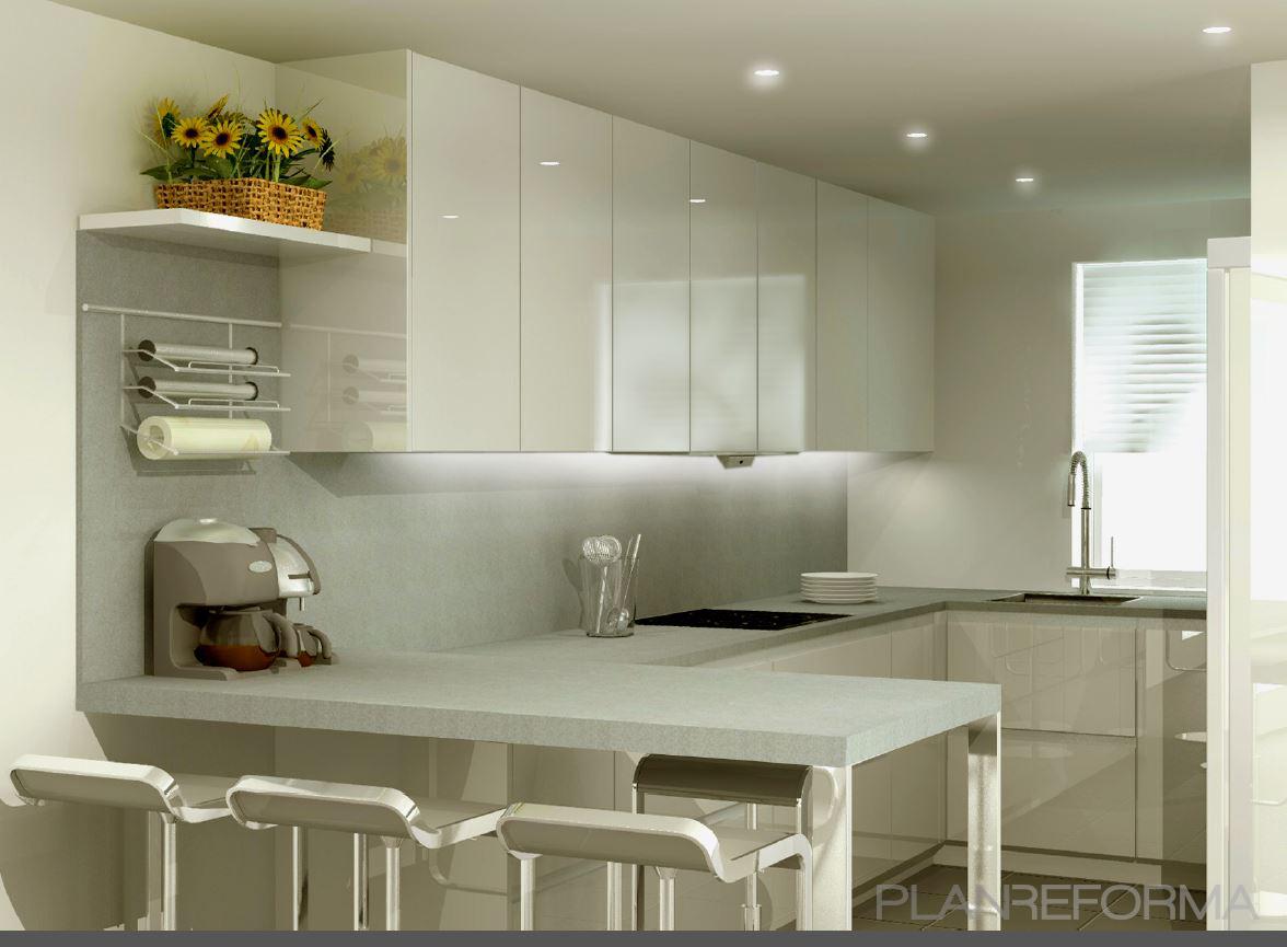 Cocina Estilo moderno Color plateado  diseñado por Enzzostudio | Gremio | Copyright Proyecto propio de Enzzostudio