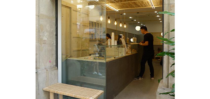 Cafeteria Estilo oriental Color amarillo, verde  diseñado por Icostudio | Arquitecto | Copyright foto Li Xiao