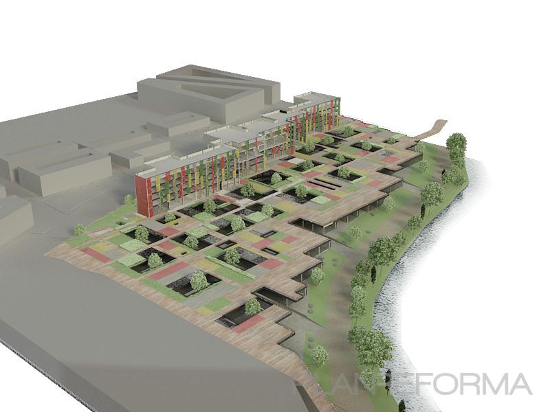 Exterior style moderno color verde, marron, gris  diseñado por SILESTURA STUDIO | Arquitecto 