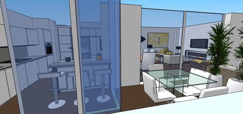 Comedor, Cocina Estilo contemporaneo Color marron, gris  diseñado por The Numen Studio | Interiorista | Copyright The Numen Studio