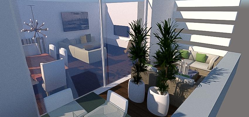 Comedor, Cocina, Salon Estilo contemporaneo Color marron, gris  diseñado por The Numen Studio | Interiorista | Copyright The Numen Studio