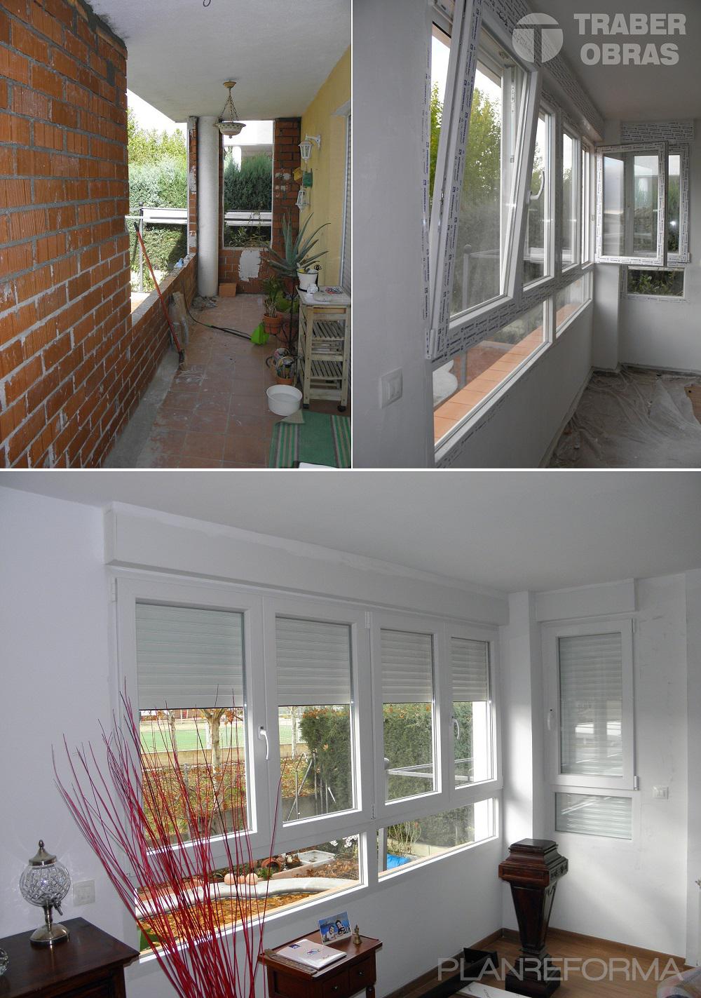 Salon Estilo contemporaneo Color marron, blanco  diseñado por Traber Obras | Interiorista 