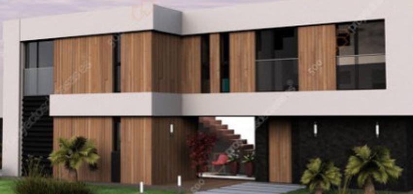 Exterior Estilo moderno Color marron  diseñado por DORELIS MARQUEZ | Arquitecto | Copyright render realizado en oficina de arquitectura DORELIS MARQUEZ