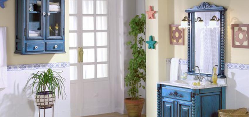 Baño style rustico color azul, beige, marron, beige  diseñado por Factory&Baños | Gremio | Copyright Soy propietario