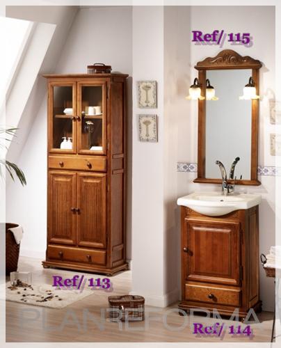Baño style rustico color azul oscuro, marron, marron, blanco  diseñado por Factory&Baños | Gremio 