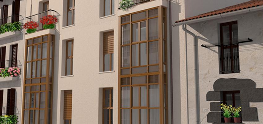 Exterior style tradicional color beige, marron, gris, gris  diseñado por Mikel Maritxalar Berrueta | Decorador 