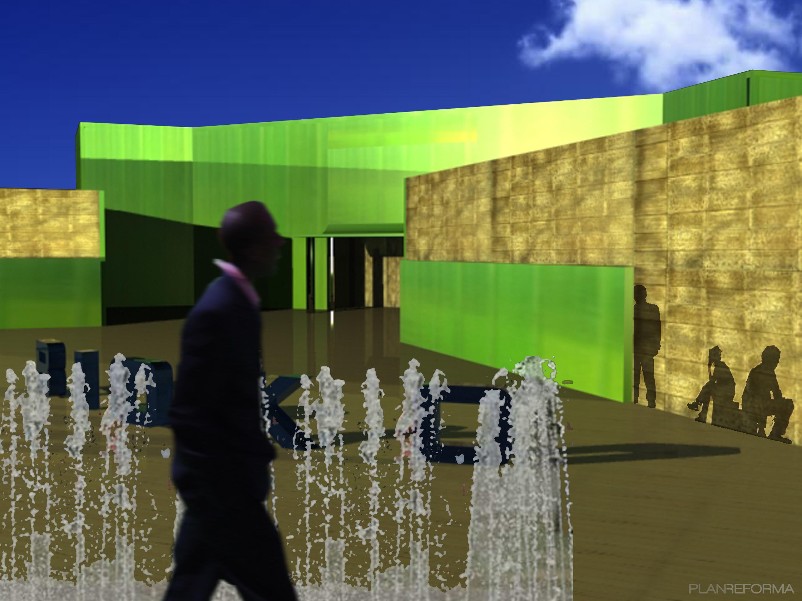 Exterior Estilo contemporaneo Color verde, blanco  diseñado por ARCO Gabinete de Servicios. Rafael Pérez | Gremio 