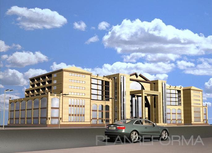Exterior Estilo moderno Color marron, gris  diseñado por ARCO Gabinete de Servicios. Rafael Pérez | Gremio 
