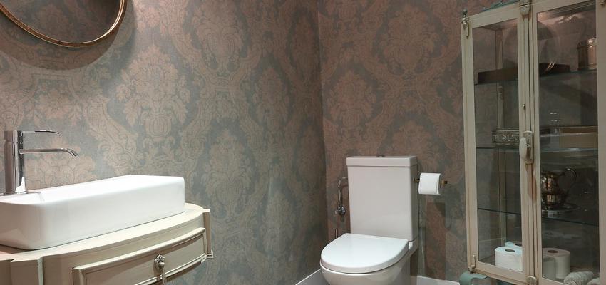 Baño Estilo contemporaneo Color azul oscuro, beige  diseñado por RAQUEL CHAMORRO | Interiorista | Copyright RCH