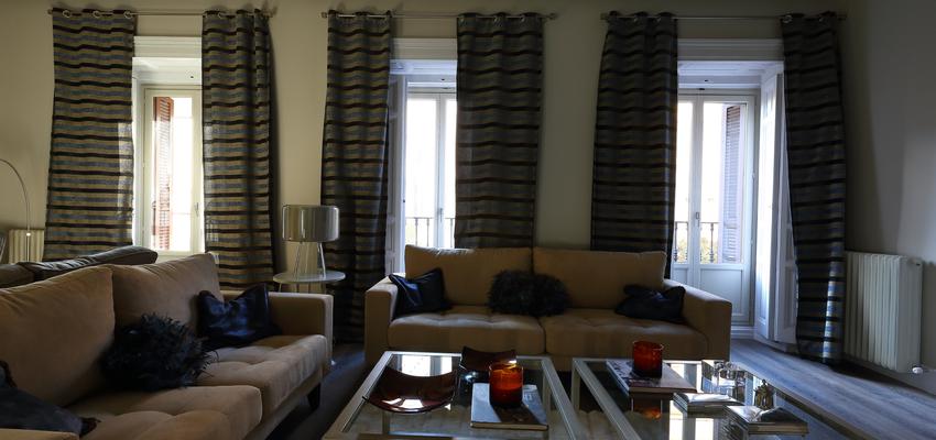 Salon Estilo contemporaneo Color azul oscuro, beige, gris  diseñado por RAQUEL CHAMORRO | Interiorista | Copyright RCH