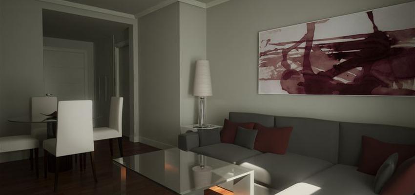 Salon Estilo contemporaneo Color marron, gris, gris  diseñado por RAQUEL CHAMORRO | Interiorista | Copyright RCH