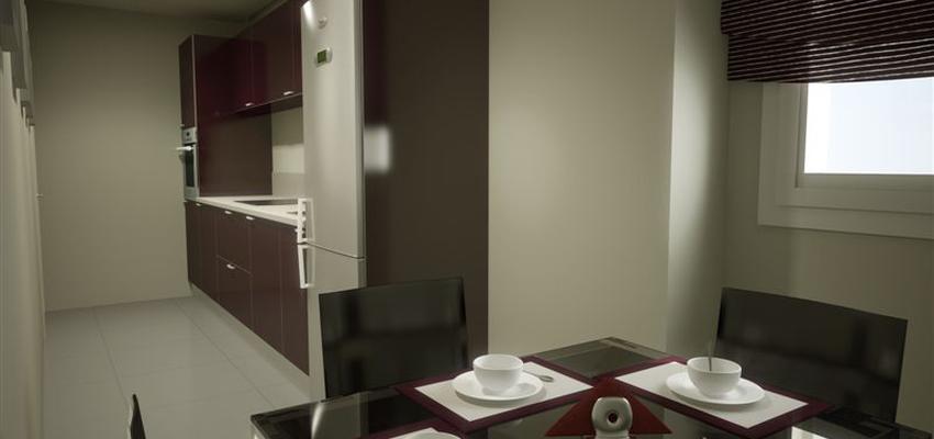 Cocina Estilo contemporaneo Color marron, gris  diseñado por RAQUEL CHAMORRO | Interiorista | Copyright RCH