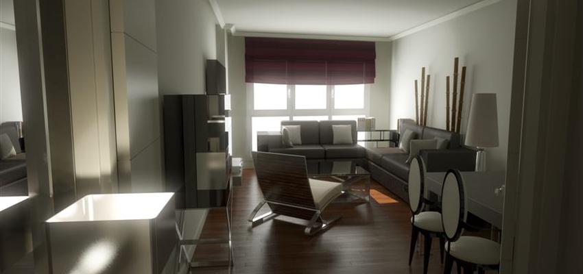 Salon Estilo contemporaneo Color marron, gris  diseñado por RAQUEL CHAMORRO | Interiorista | Copyright RCH