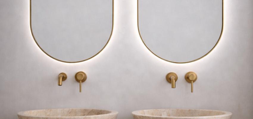 Baño Estilo clasico Color ocre, beige, plateado  diseñado por Astrid Monterrubio Interiorismo & Reformas | Interiorista | Copyright Imagen de Astrid Monterrubio Estudio