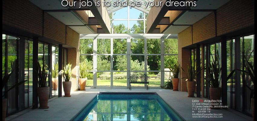 Patio, Piscina style contemporaneo color marron, blanco  diseñado por Lista 95 Arquitectos  | Arquitecto 