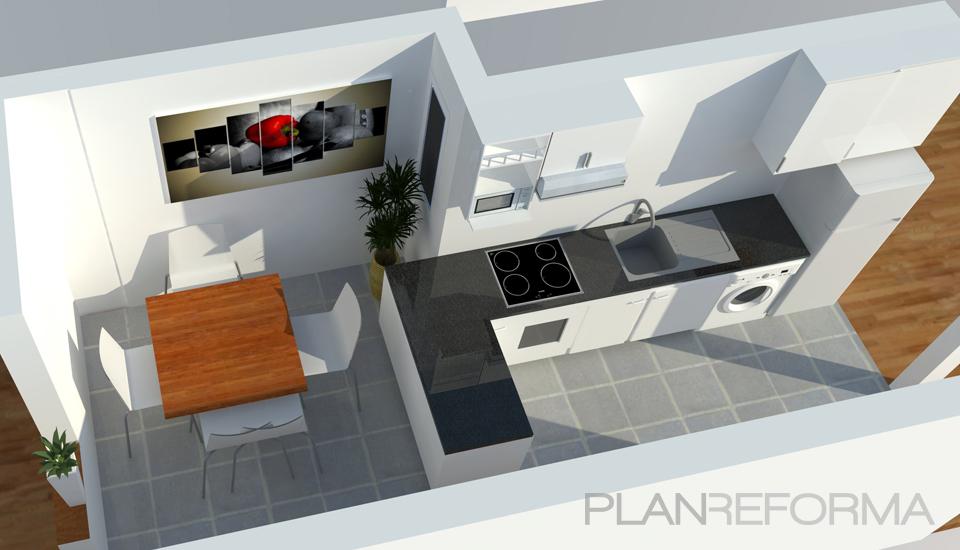 Estudio, Comedor, Cocina Estilo tradicional Color marron, blanco, gris, negro  diseñado por MIG CONSTRUIR | Arquitecto 