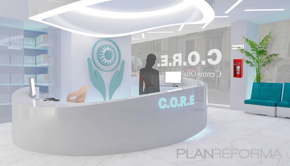Tienda Estilo eclectico Color turquesa, azul cielo, blanco, gris  diseñado por MIG CONSTRUIR | Arquitecto 