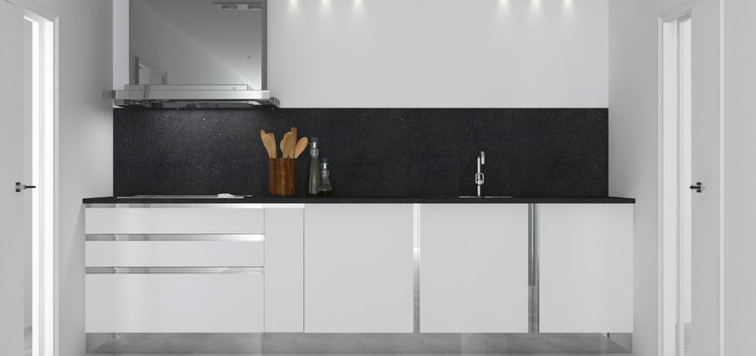 Cocina Estilo moderno Color blanco, gris, negro  diseñado por MIG CONSTRUIR | Arquitecto 