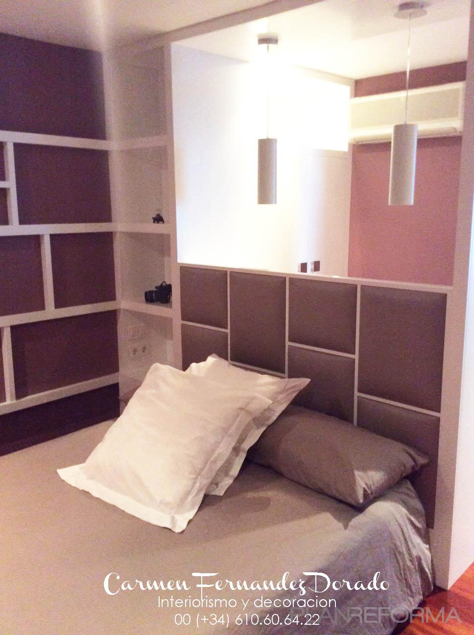 Dormitorio style contemporaneo color rosa, blanco  diseñado por Carmen Fernandez Dorado |  Interiorismo y dirección de obras | Interiorista 