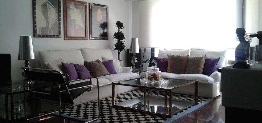 Salon Estilo clasico Color violeta, marron, blanco, negro  diseñado por Élite Seis | Arquitecto 