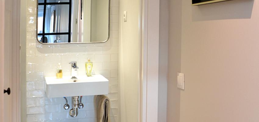 Baño Estilo clasico Color marron, azul, gris  diseñado por Mirmen Arquitectura - Interiorismo - Reformas | Arquitecto 