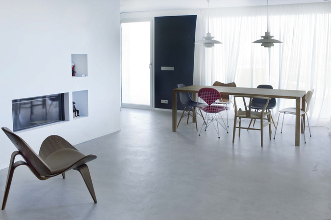 Comedor style moderno color marron, blanco, gris  diseñado por tecnocemento | Marca colaboradora | Copyright Tecnocemento