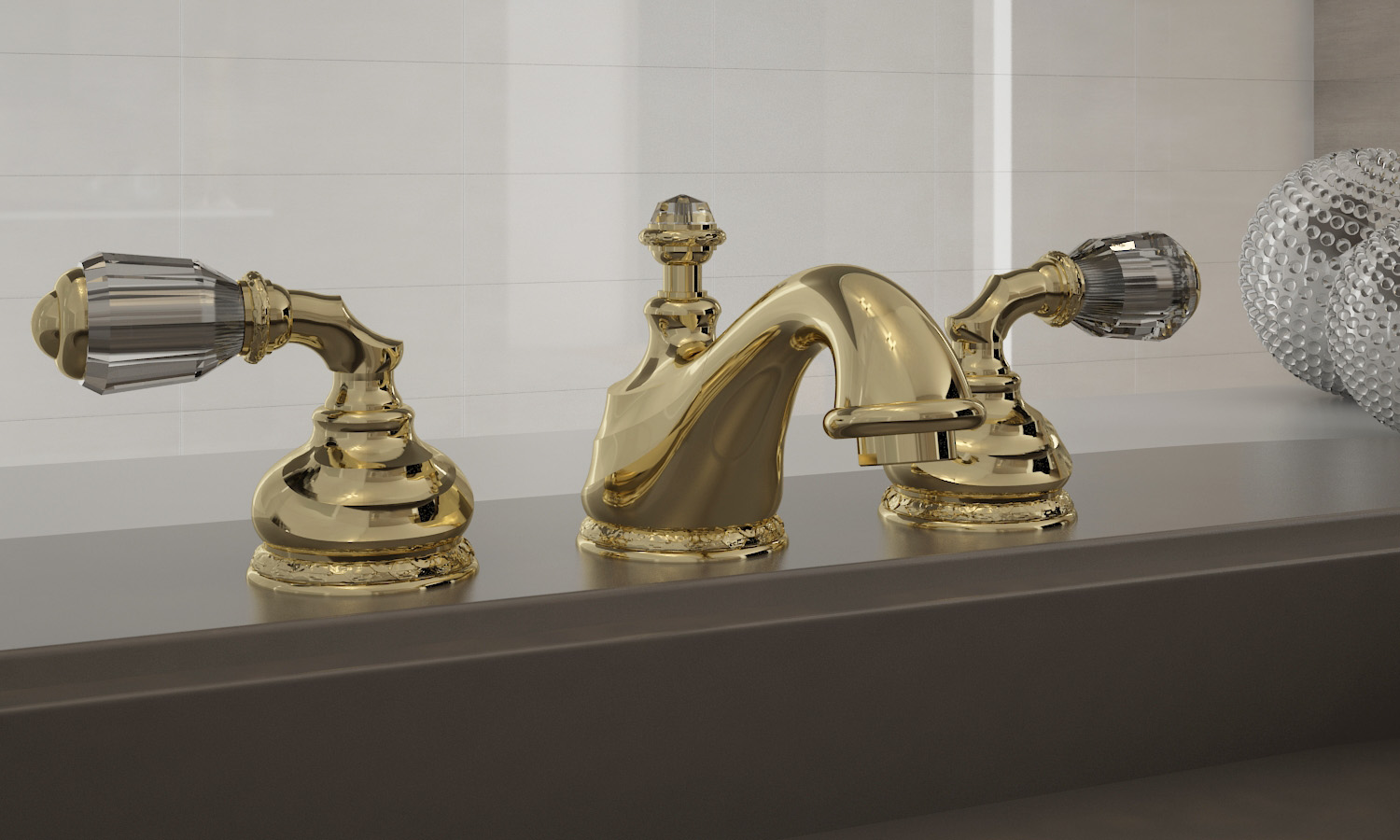 Baño style clasico color blanco  diseñado por Bronces Mestre S.A. | Marca colaboradora | Copyright si