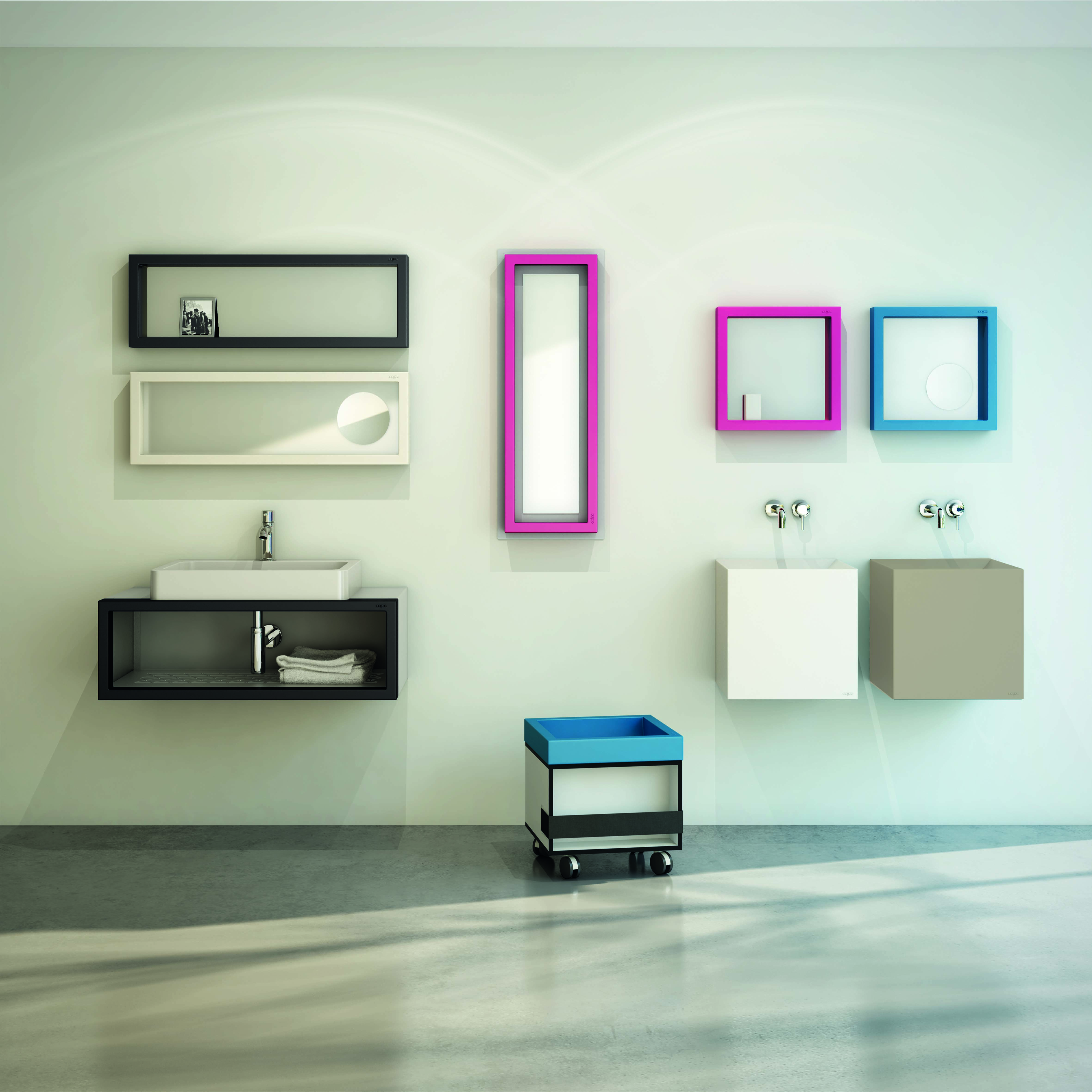 Baño style contemporaneo color turquesa, rosa, beige, blanco, negro  diseñado por Boing | Marca colaboradora 