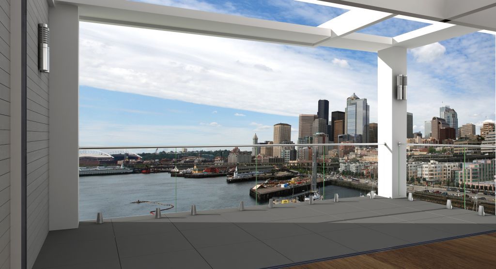 Terraza Estilo moderno Color marron, blanco, gris  diseñado por Comenza | Marca colaboradora | Copyright Comenza