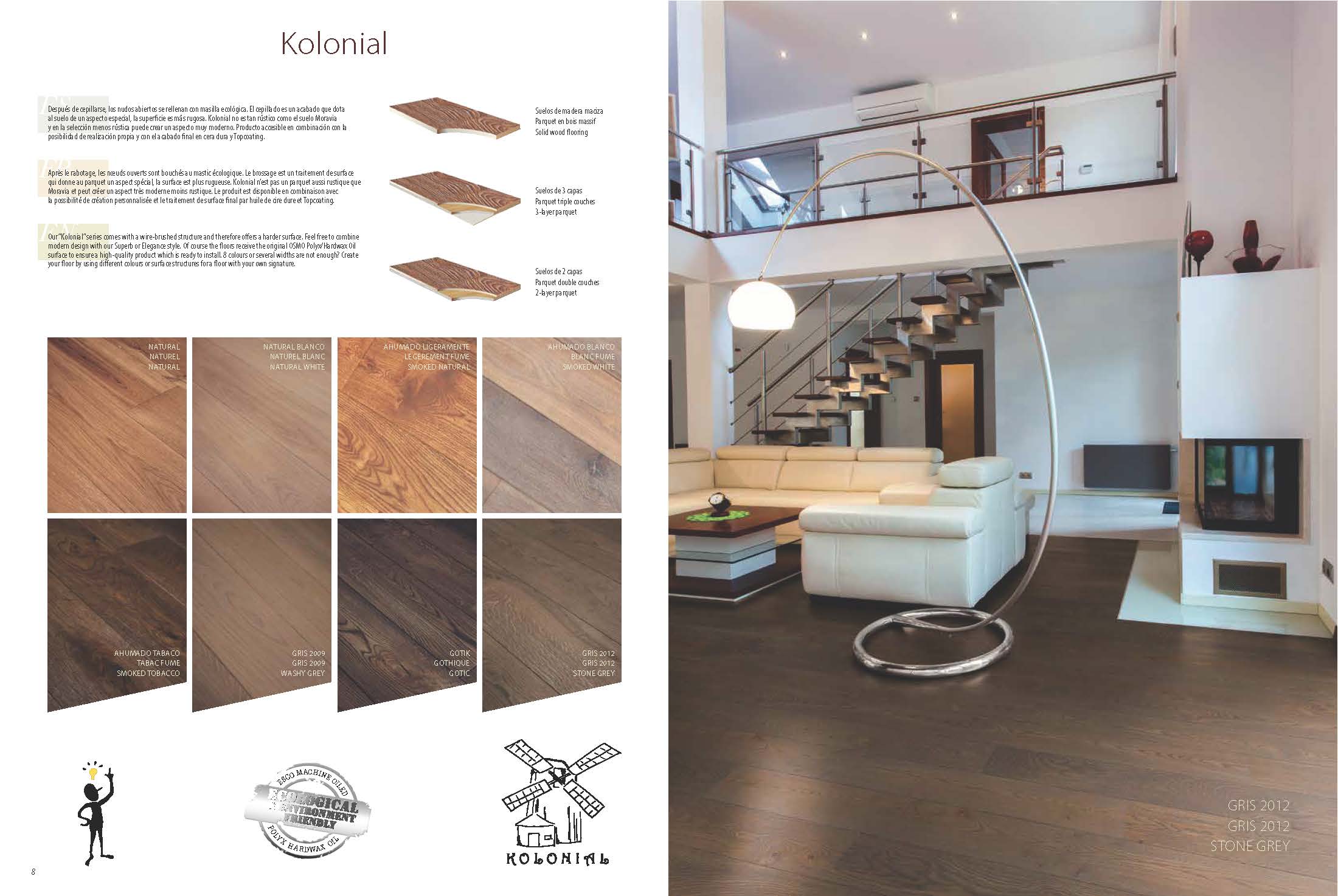 Sala de la TV, Pasillo, Salon style contemporaneo color marron, marron, beige, marron, blanco  diseñado por ESCO SUELOS DE MADERA | Marca colaboradora 